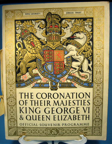 King George VI Elizabeth Coronation 1937 Official Program Deluxe Version