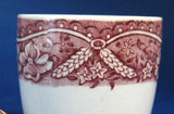Red Transferware Eggcup Barratt's Old Castle Vintage 1940s Ironstone