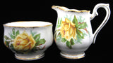 Royal Albert Sugar and Creamer Yellow Tea Rose English 1940s