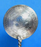 Salt Spoon George VI Sterling Silver Coin Royal Visit To South Africa 1947