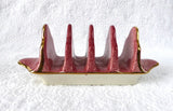 Toast Rack Royal Winton Grimwades Pink Mottled Marble 4 Slice 1950s