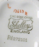 Shelley Begonia Creamer Dainty Shape Blue Trim 1950s Cream Pitcher