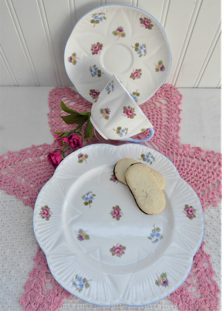 Cup and Saucer With Plate Shelley Dainty Rose Pansy Forget Me Nots 195 –  Time Was Antiques