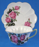 Shelley England Cappers Rose Cup And Saucer Stratford Shape 1959-1966