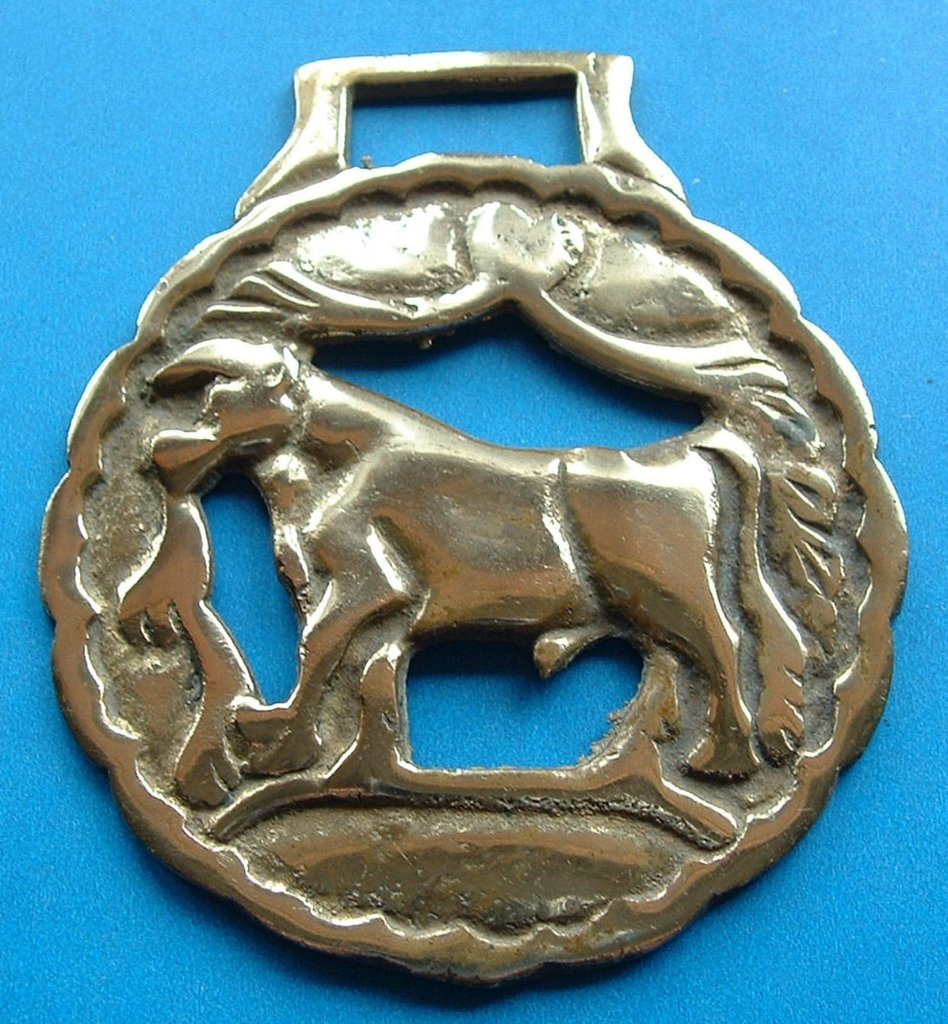 Horse Brass Bull Steer England Pub Brasses Souvenir 1950s Harness Orna –  Time Was Antiques