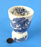 Eggcup Blue Transferware Toile England Egg Cup Double Ironstone