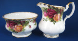 Creamer And Sugar Old Country Roses Royal Albert English 1960s