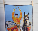 Horse Guards Drummer Tea Towel 1960s London Pageantry Ulster Irish Linen Dish Towel