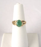 Emerald Genuine Oval 1.25 Carat Emerald 10k Gold 1970s Estate May Birthstone