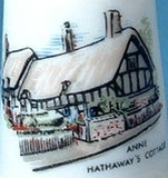 Thimble English Anne Hathaway's Cottage Bone China Thatched Cottage Sewing Thimble 1970s