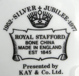 Boxed Dish Queen Elizabeth II Silver Jubilee 1977 England Royal Stafford Bone China