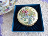 Enamel Box Halcyon Flower Urn Enamel Trinket Box English Porcelain 1980s Ring Box Gift