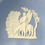 Wedgwood Pegasus Compotier Blue Jasperware Dish Bellerophon Spade Shape Dish 1980s