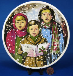 Carolers Christmas Plate English Ironstone In The Snow 1980s