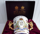 Charles And Diana Wedding Loving Cup Lion Handles Paragon In Box 1981 Gorgeous