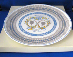 Pretty Charles And Diana Wedding Plate Royal Tuscan 1981 Charger Boxed