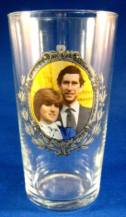 Commemorative Glass Royal Wedding Charles And Diana 1981 Drinking Glass Photo