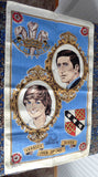 Tea Towel Prince Charles And Princess Diana Royal Wedding Blue 1981