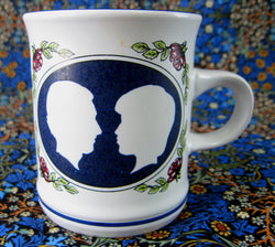 Mug Prince Charles and Diana Royal Wedding England Denby 1981 Blue