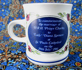 Mug Prince Charles and Diana Royal Wedding England Denby 1981 Blue