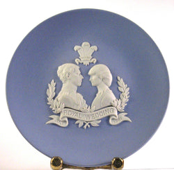 Wedding Plate Charles And Diana 4.5 Inch Wedgwood Jasperware 1981