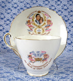 Birth Of Prince William Charles And Diana Cup And Saucer 1982 Regency