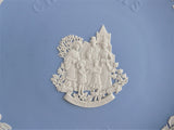 Victorian Carolers 1993 Wedgwood Christmas Plate Holiday Blue White Jasperware