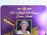 Queen Elizabeth II 2002 Golden Jubilee Tea Tin Biscuits Walkers Shortbread Large