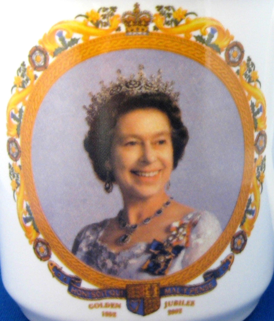 Mug Queen Elizabeth II Golden Jubilee 1952-2002 England 50 Year Corona –  Time Was Antiques