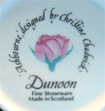 Roses On Black Dunoon Mug Christine Chadwick 2002 English Bone China