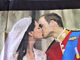 William Catherine Royal Wedding Balcony Kiss Tea Towel Royal Kiss Dish Towel 2011
