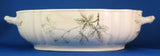 Ironstone Serving Bowl Green Transferware John Edwards 1890s Victorian