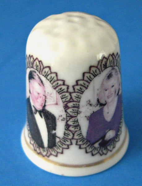 Thimble Prince Charles Camilla April 8 Royal Wedding 2005 English Bone China Commemorative