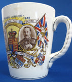 Mug King George V England Silver Jubilee Queen Mary 1935 James Kent Lovely Graphics
