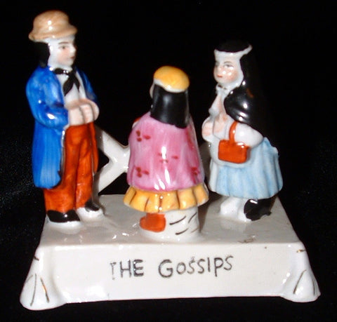 Fairing The Gossips Reproduction Carnival Prize Porcelain 1920s Souvenir