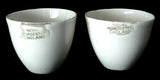Royal Worcester Crucibles Or Pair Porcelain Cups 1920s Sillax Laboratory Ware