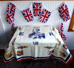 Table Cloth Edward VIII Coronation Abdicated England Rare Bridge Cloth