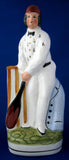 Staffordshire Figure The Cricketer 1920s Hand Painted 1920s Nostalgic Home Decor