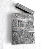 Sterling Silver Regency Card Case 1835 Hallmarked Castle Abbotsford Taylor and Parry