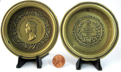 Queen Victoria Death Of Albert 1861 Memorial Pair Of Brass Dishes Mourning