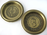 Queen Victoria Death Of Albert 1861 Memorial Pair Of Brass Dishes Mourning