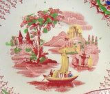 Cup And Saucer Early Regout Dutch Polychrome Transferware 1860s