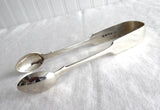 Sugar Tongs 1876 Victorian Hallmarked Silver Exeter England Initial H