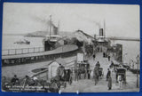 Railroad Postcard Real Photo L&NW Railway Mail Steamers Kingstown Pier Ire 1880s
