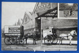 Railroad Postcard Real Photo L&NW Rail Parcel Collecting Vans Horse Drawn 1880s