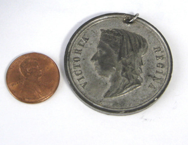 Bronze Golden Jubilee Medal Queen Victoria 1887 50 Years Britannia Souvenir