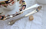 Sterling Silver Sugar Tongs English Hallmarks London 1810 Classic Georgian Spoon Ends