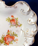 Ornate Bowl Grimwades England Roses Embossed Gold Trim Victorian Edwardian