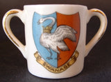 Crested China Swanage Loving Cup England Mini Victorian 1890s Souvenir Swan Crest