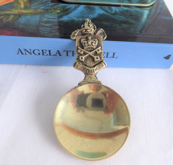 York England Tea Caddy Spoon Tea Scoop Victorian Souvenir Royal City Crown Mitre 1890s